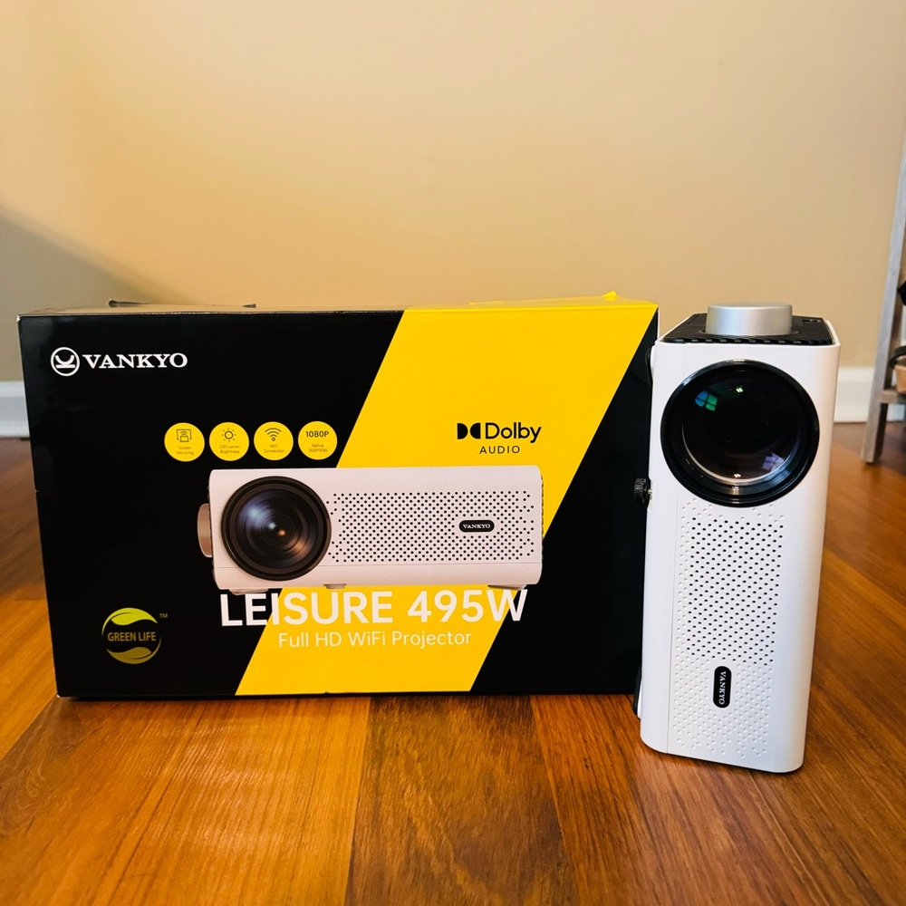 Projector with screen